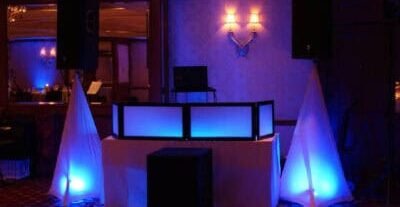 dj vinom wedding set up dj vinom wedding set up blue lights